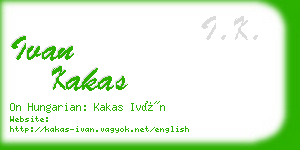 ivan kakas business card